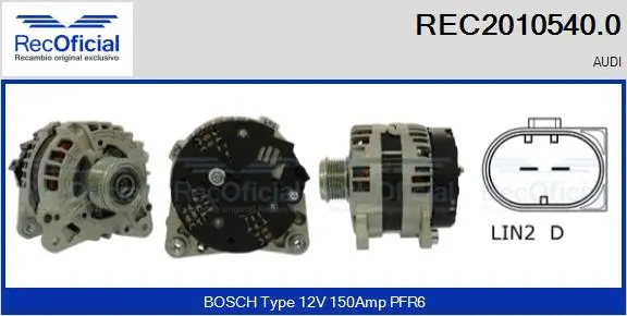 Alternator (REC2010540.0)