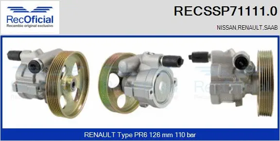 Hydraulic Pump, steering (RECSSP71111.0)