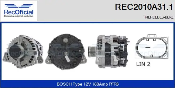 Alternator (REC2010A31.1)