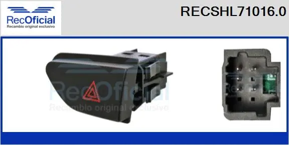 Hazard Warning Light Switch (RECSHL71016.0)