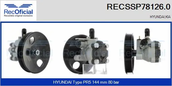 Hydraulic Pump, steering (RECSSP78126.0)