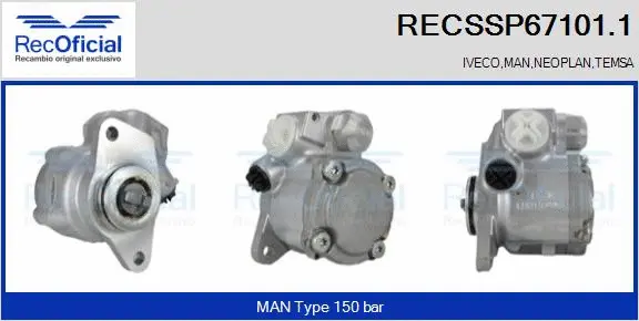 Hydraulic Pump, steering (RECSSP67101.1)