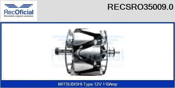 Rotor, alternator (RECSRO35009.0)