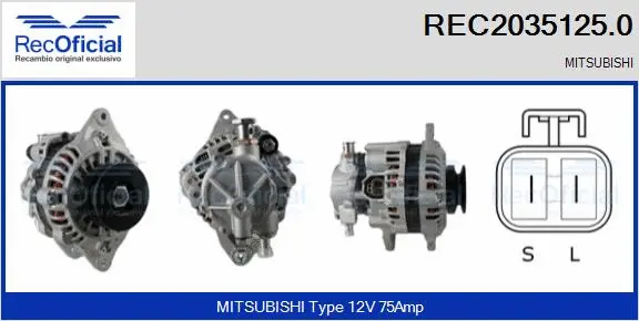 Alternator (REC2035125.0)