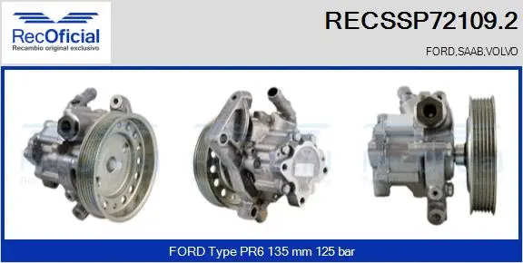 Hydraulic Pump, steering (RECSSP72109.2)