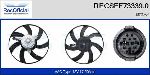 Fan, engine cooling (RECSEF73339.0)