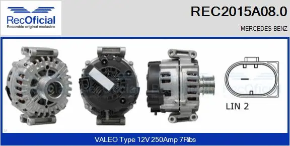 Alternator (REC2015A08.0)