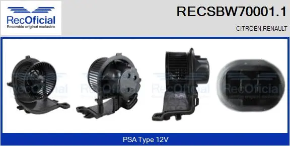 Interior Blower (RECSBW70001.1)