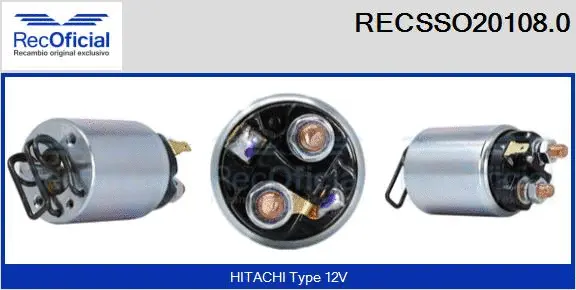 Solenoid Switch, starter (RECSSO20108.0)