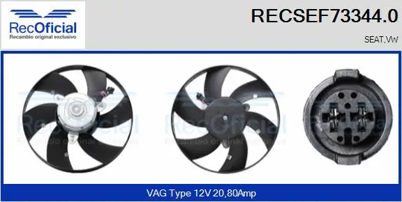 Fan, engine cooling (RECSEF73344.0)