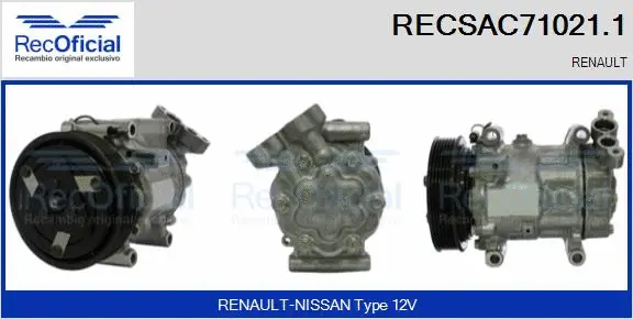 Compressor, air conditioning (RECSAC71021.1)