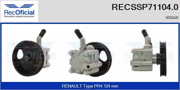 Hydraulic Pump, steering (RECSSP71104.0)