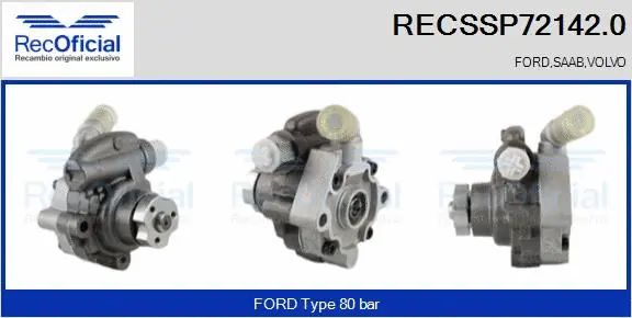 Hydraulic Pump, steering (RECSSP72142.0)