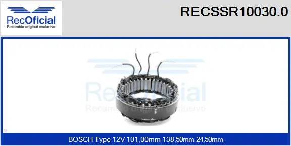 Stator, alternator (RECSSR10030.0)
