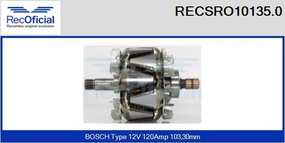 Rotor, alternator (RECSRO10135.0)