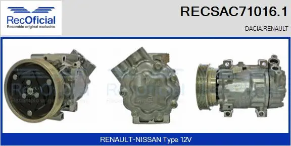 Compressor, air conditioning (RECSAC71016.1)