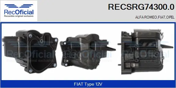 Cooler, exhaust gas recirculation (RECSRG74300.0)