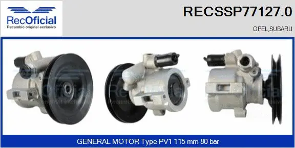 Hydraulic Pump, steering (RECSSP77127.0)