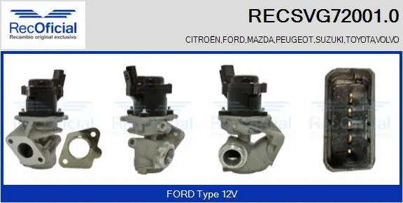 EGR Valve (RECSVG72001.0)