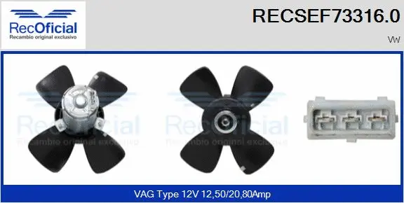 Fan, engine cooling (RECSEF73316.0)