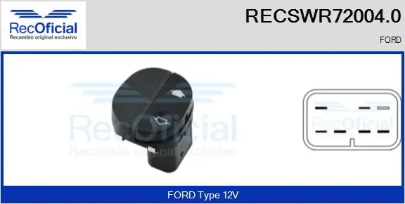 Switch, window regulator (RECSWR72004.0)