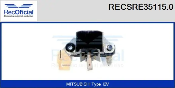 Alternator Regulator (RECSRE35115.0)