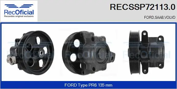 Hydraulic Pump, steering (RECSSP72113.0)