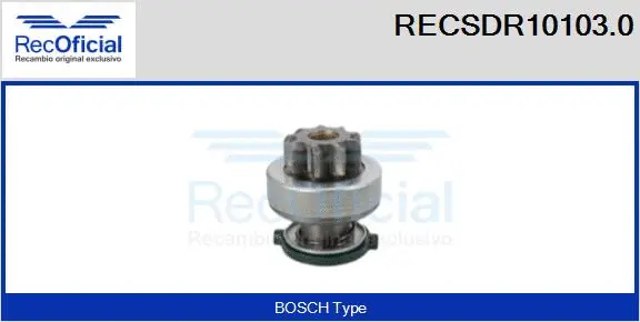Pinion, starter (RECSDR10103.0)