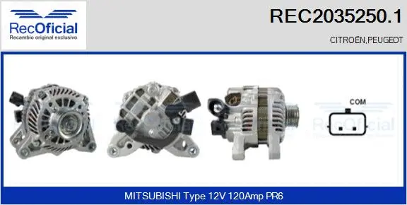 Alternator (REC2035250.1)