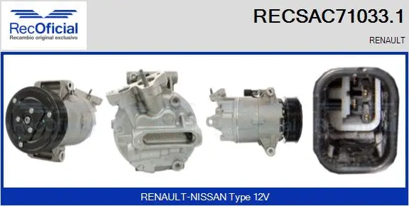 Compressor, air conditioning (RECSAC71033.1)
