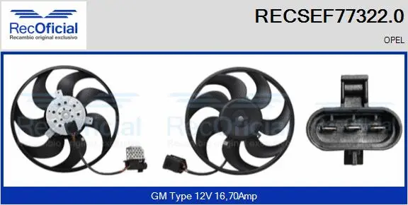 Fan, engine cooling (RECSEF77322.0)