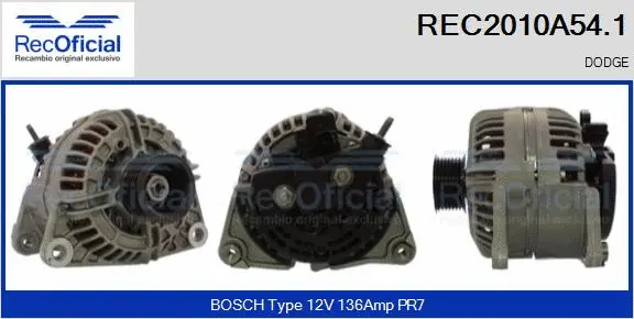 Alternator (REC2010A54.1)