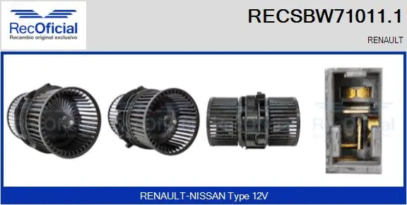 Interior Blower (RECSBW71011.1)