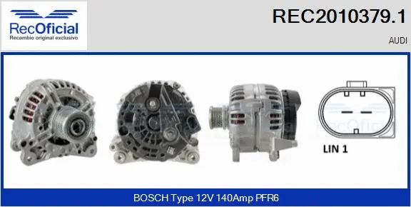Alternator (REC2010379.1)