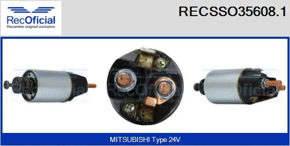 Solenoid Switch, starter (RECSSO35608.1)