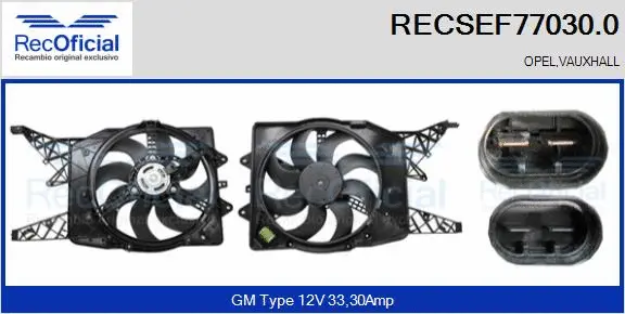 Electric Motor, radiator fan (RECSEF77030.0)