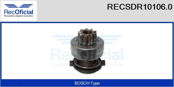 Pinion, starter (RECSDR10106.0)