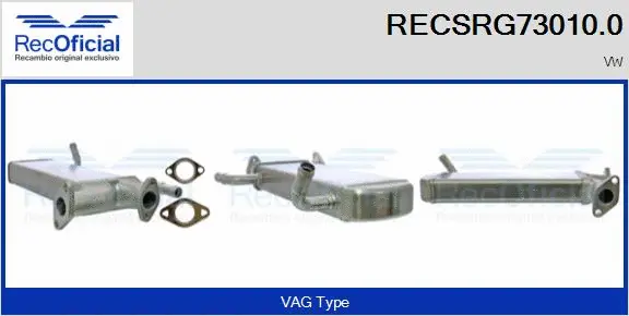 Cooler, exhaust gas recirculation (RECSRG73010.0)