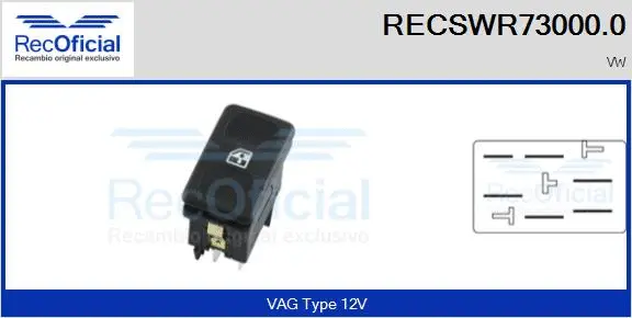 Switch, window regulator (RECSWR73000.0)