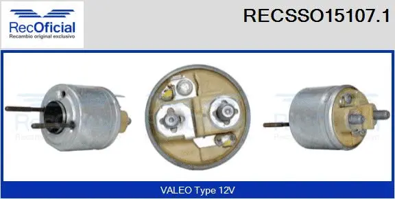 Solenoid Switch, starter (RECSSO15107.1)