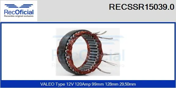 Stator, alternator (RECSSR15039.0)