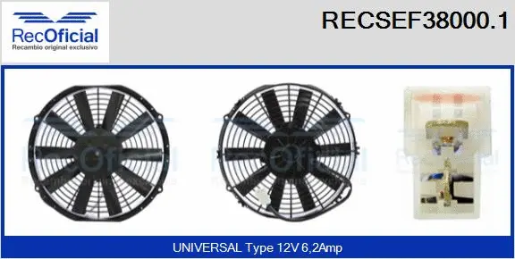 Electric Motor, radiator fan (RECSEF38000.1)