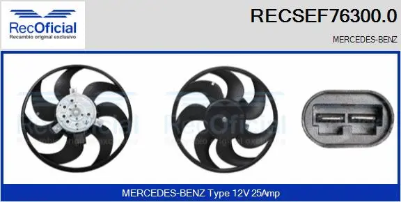 Fan, engine cooling (RECSEF76300.0)