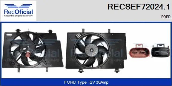 Electric Motor, radiator fan (RECSEF72024.1)