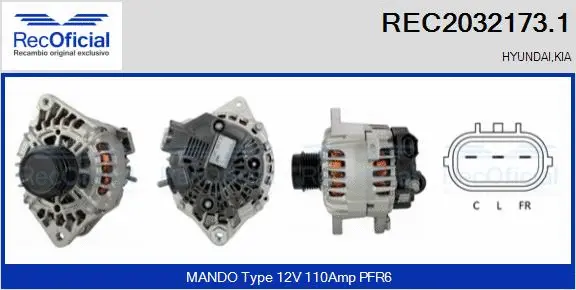 Alternator (REC2032173.1)