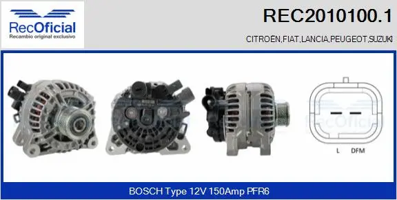 Alternator (REC2010100.1)