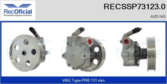 Hydraulic Pump, steering (RECSSP73123.0)