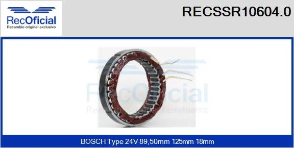 Stator, alternator (RECSSR10604.0)