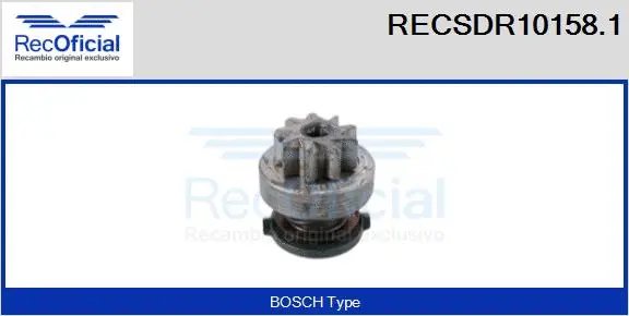 Pinion, starter (RECSDR10158.1)