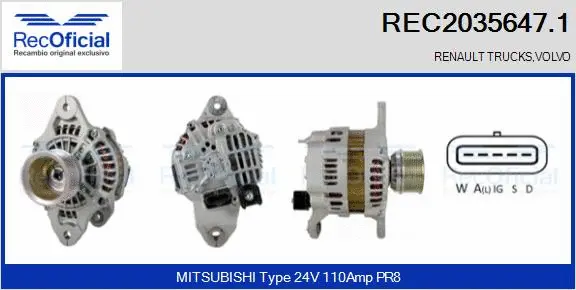Alternator (REC2035647.1)